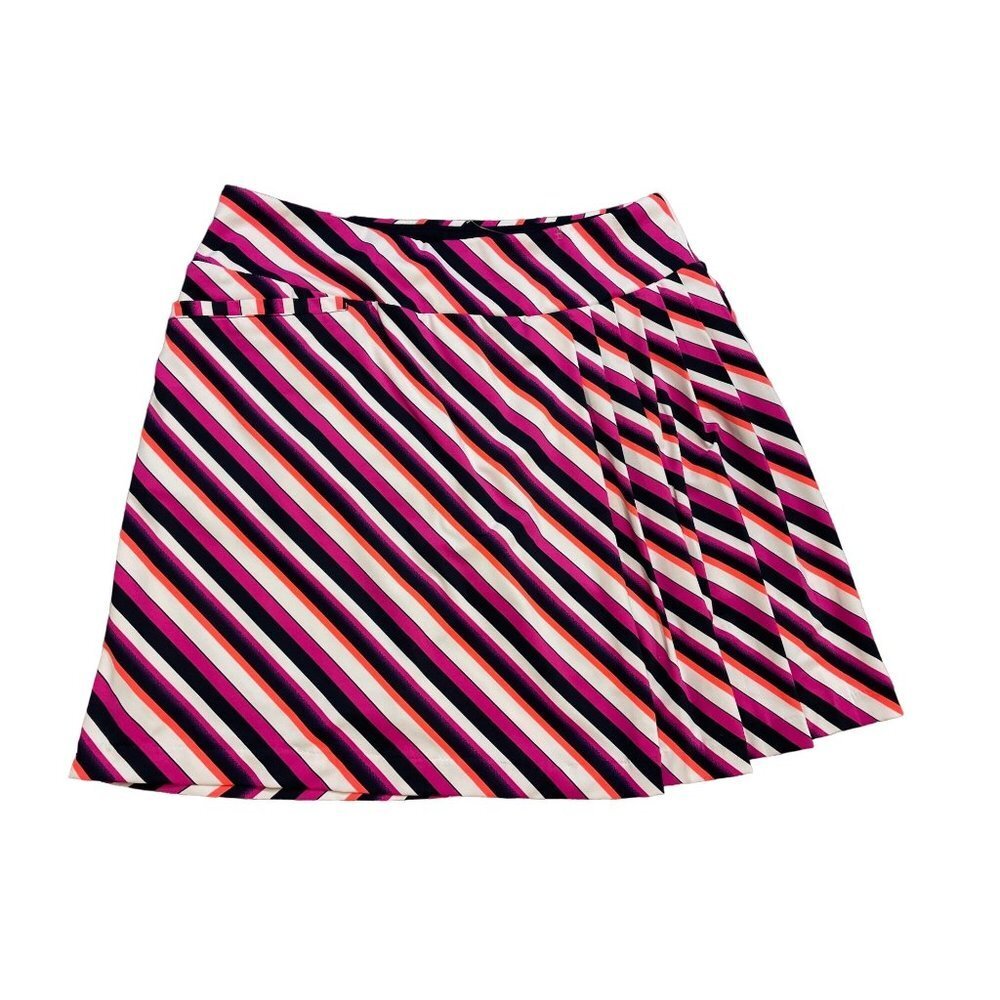 Tail Striped Pleated Pull On Tennis Athletic Skort Sz S
